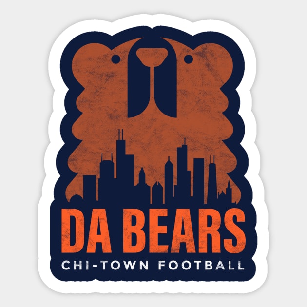 Da Bears, Chicago Skyline, 2021 Playoffs Run Sticker by BooTeeQue